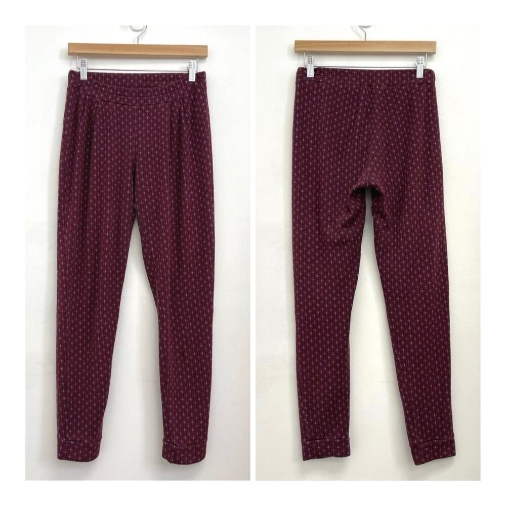 Gudrun Sjoden Pull On Elastic Waist Colorful Print Cotton Pants FLAWED - Small